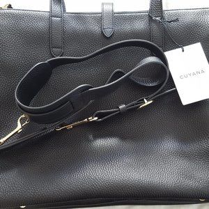 CUYANA LEATHER TRIPLE ZIPPER OVERNIGHT